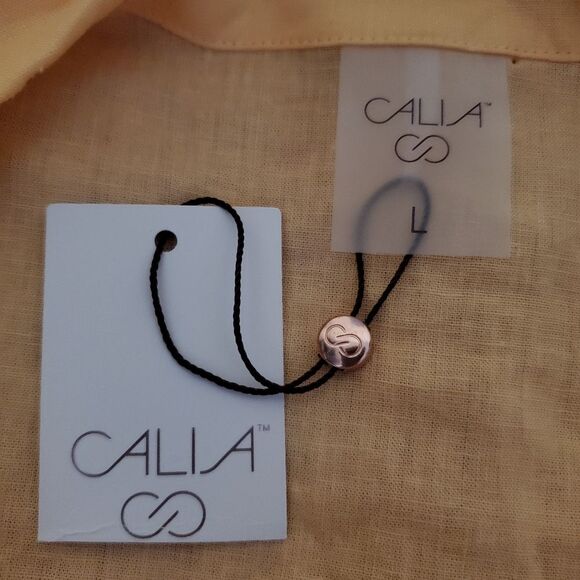 NWT CALIA Tie Front Long Sleeve Beach Shirt Size L - Picture 9 of 11